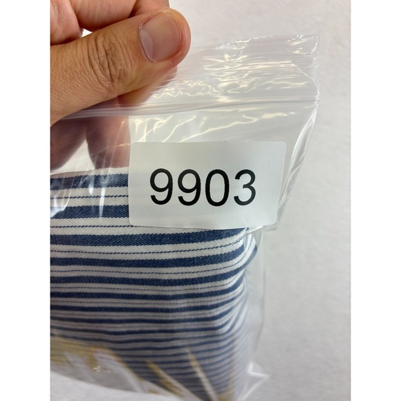 Lands' End Striped Shorts Women's 16P Blue White Cotton Spandex Casual - Picture 8 of 8